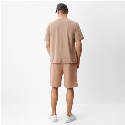 Футболка мужская из органического хлопка MINAKU REGULAR FIT: бежевая, р-р 52