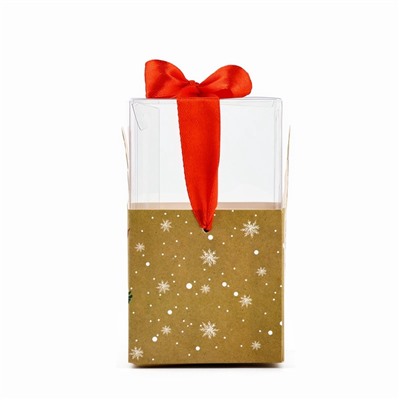 Коробка подарочная новогодняя складная «Весёлого Нового года!», 7×12×7 см