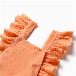 Комбинезон с рюшами Крошка Я Муслин, рост 74-80 см, персиковый