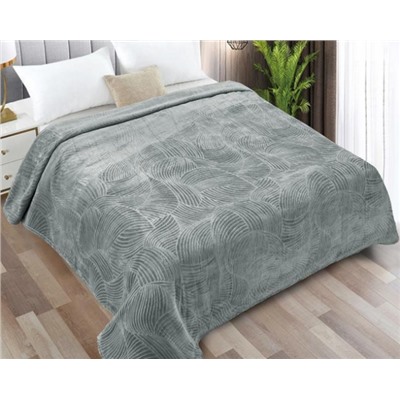 Покрывало-плед велсофт Флайфи ФФ-071 светло-серый (В ассортименте)