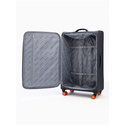 Чемодан на колёсах Bagvoyage большой 113 л (L), на молнии, 4 колеса, тёмно-серый