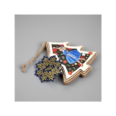 Подвеска световая «Девочка с игрушками», 11×12 см, от батареек LR41×3, свечение тёплое белое