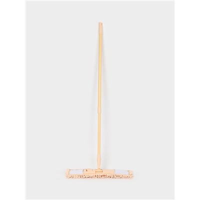 Швабра для мытья пола плоская Доляна, телескопическая ручка, насадка букля, 43×14×124 см