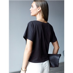 Нарядная футболка с принтом пайетками