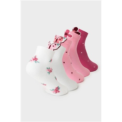 Носки трикотажные для девочек, 5 пар в комплекте PLAYTODAY, 1239795