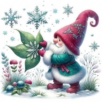 Наклейки на прозрачной основе Новогодние 8 картинок 30х30см