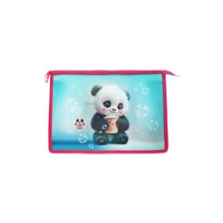 Папка для тетрадей А4, 330×230×100 мм, deVENTE Yummy Panda, молния сверху, пластиковая, для девочки