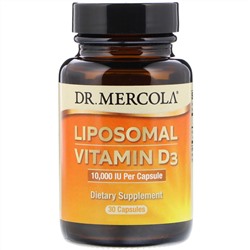 Dr. Mercola, Липосомальный витамин D3, 10 000 МЕ, 30 капсул