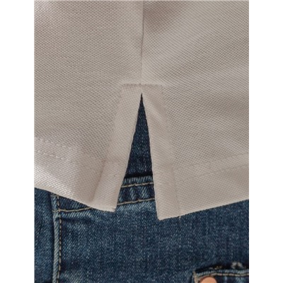 Футболка-поло из фактурного трикотажа