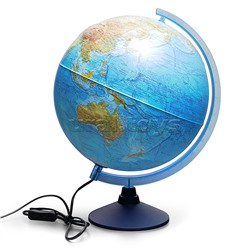 Интерактивный глобус Земли физико-политический рельефный 320мм с подсветкой