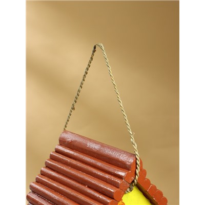 Подвесной декор «Скворечник», 23×15×18 см, дерево, жёлто-коричневый