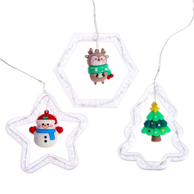 УЦЕНКА Набор для опытов «Новогодняя гирлянда», 3 фигурки