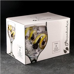 Бокалы для вина Tulipe, 315 мл, набор 6 шт., стекло, прозрачные