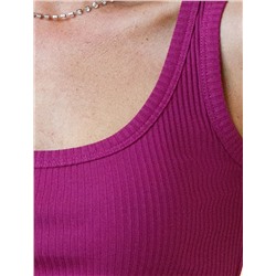 Топ из трикотажа в широкий рубчик