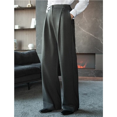 Брюки-палаццо на резинке сзади