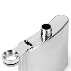 Фляжка Мастер К, 150 мл, подарочная, армейская, 5 oz, нержавеющая сталь, серебристая