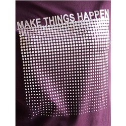 Нарядная футболка с блестящим принтом фольгой