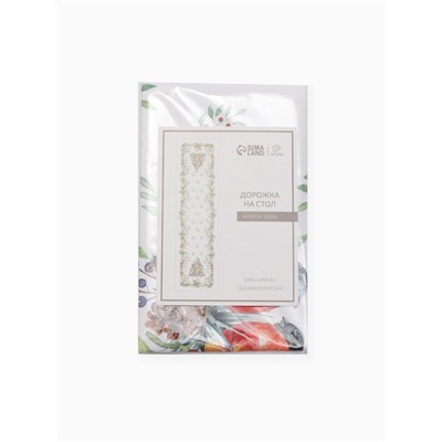 Дорожка новогодняя на стол «Этель» Christmas bells 30×70±5 см, 100% хл, саржа 190 г/м²