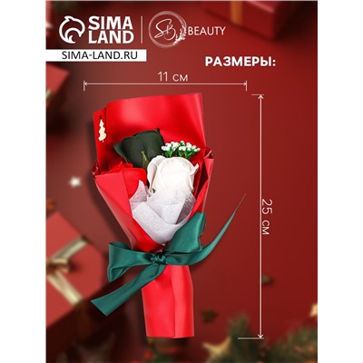 Новогодний букет мыльных микс роз, 3 шт.