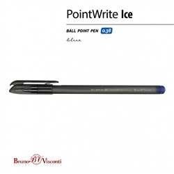 Ручка шариковая 0.38 мм "PointWrite Ice" синяя 20-0209 Bruno Visconti