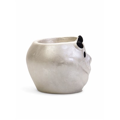 Фигурное кашпо для цветов «Сова», 6.5×7.5×6 см, гипс, белое
