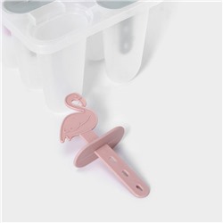 Форма для мороженого «Фламинго», 12.5×11.5×14.5 см, 6 ячеек, прозрачная