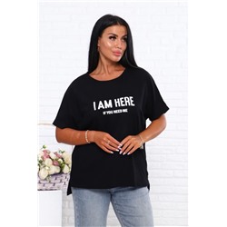 Футболка сзади удлиненная Арт. 726 (Черный)