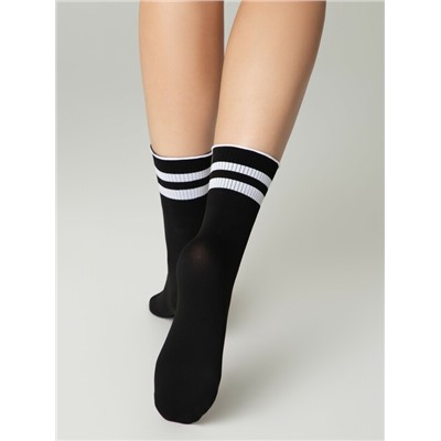 Удлиненные CONTE FANTASY Удлиненные носки с волнистой резинкой в полоску