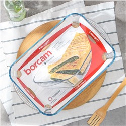 Форма для запекания Paşabahçe Borcam, 3.5 л, прямоугольная, жаропрочное стекло, прозрачная