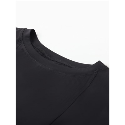 Футболка спортивная с сеткой женская MINAKU, чёрная, размер 48