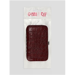 Набор маникюрный «Рептилия», 6 предметов, в футляре, коричневый