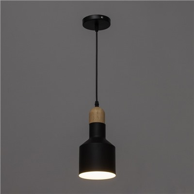 Светильник «Пума» 1хЕ27 40 Вт черный 12×12×18-118 см