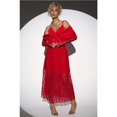 Кружевная юбка Пэрис (красный)