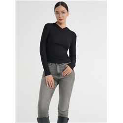 Джемперы CONTE Джемпер в рубчик с капюшоном LD 2959