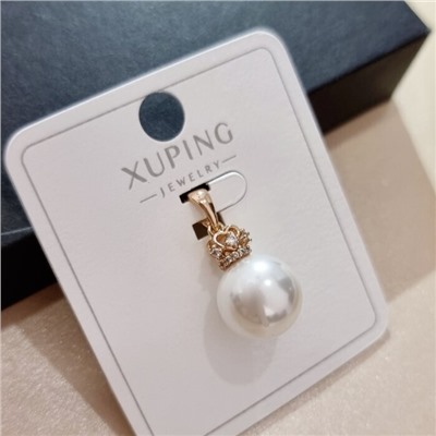 Кулон коллекция "Xuping" покрытие позолота, вставка: искусственный жемчуг и фианиты, арт.101.197