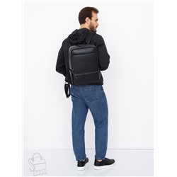 Рюкзак мужской кожаный 134119-161H black Heanbag в Новосибирске