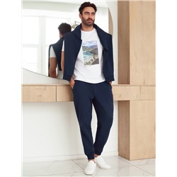 Брюки из тонкого футера с карманом на молнии