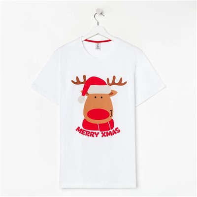 Футболка мужская KAFTAN «Merry Xmas» размер 52