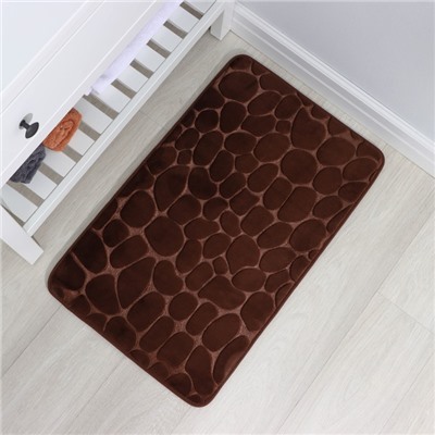 Коврик для ванной и туалета SAVANNA Memory foam, 50×80 см, коричневый