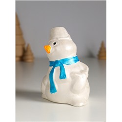 Фигурка гипс «Снеговик», 10×6 см, перламутр