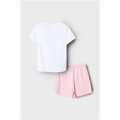 Комплект трикотажный для девочек: фуфайка (футболка), шорты PLAYTODAY, 1240913