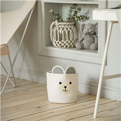 Корзина для хранения SL Home, плетёная, ручной работы, 22×22×22 см, белая