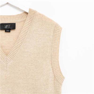 Жилет женский вязаный MIST, размер 44-46, бежевый