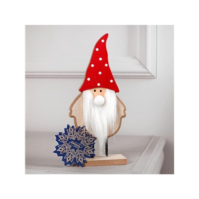 Светодиодная фигура «Дед Мороз» 7×22×5 см, дерево, от батареек LR1130×3, свечение тёплое белое