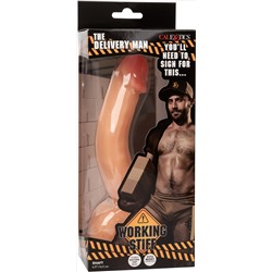 Телесный изогнутый фаллоимитатор The Delivery Man - 21 см.