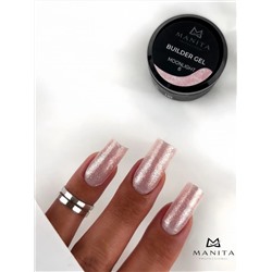 MANITA Гель моделирующий для ногтей с хлопьями юки / Builder Gel Moonlight №06, 15 мл 28229