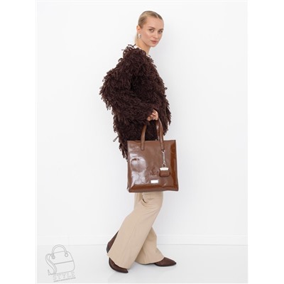 Сумка женская кожаная 91147SP brown Velina Fabbaino-Safenta в Новосибирске