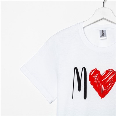 Футболка женская KAFTAN Love mom, белая, размер 42