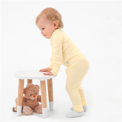 Комплект легинсов детских MINAKU: Basic Line BABY, рост 62-68 см, цвет кремовый, молочный