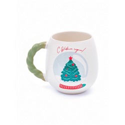 Кружка новогодняя керамическая «Снежный шар», 500 мл